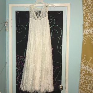 White lace Free People dress